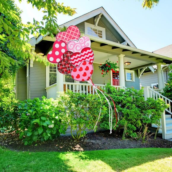 Valentine Garden Flag Outdoor Decorations for Outside Double-Sided Printed, Pink - Picture 5 of 7